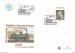 España Spain Espagne.TRAINS ESPAGNE ENTIER POSTAL DE 1994 FDC - Treni