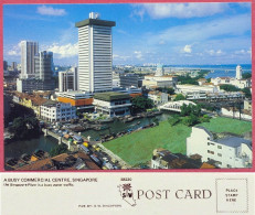 Singapore RIVER BUSY Water Traffic, Commercial Centre +/-1982 Vintage, S8230  PUB. BY. S.W. SINGAPORE_UNC_cpc - Singapur