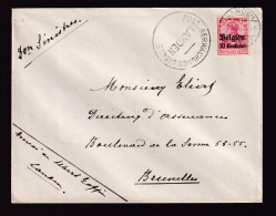 DDGG 315 - Enveloppe WWI TP Germania LANDEN - Censure LANDEN - OC1/25 General Government