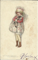 Jeune Fille Et Son Chien , Illustration Signée: Mauzan , µ - Mauzan, L.A.