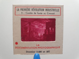 Photo Diapo Diapositive Slide 1ère Révolution Industrielle Coulée De Fonte LE CREUSOT Tableau De F. Bonhommé VOIR ZOOM - Diapositive