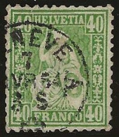 Schweiz   .   Yvert   . 39  (2 Scans)        .  1862   .    O  .     Gestempelt - Used Stamps