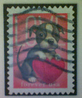 United States, Scott #5746, Used(o), 2023, Love Stamp: Puppy And Heart, (60¢) - Gebraucht