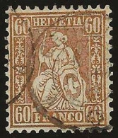 Schweiz   .   Yvert   . 40 (2 Scans)        .  1862   .    O  .     Gestempelt - Used Stamps