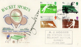 Virginia Wade Wimbledon Champion Table Tennis Hand Signed 1977 FDC - Sonstige & Ohne Zuordnung