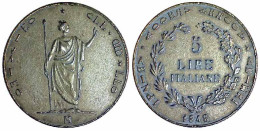 05343 GETTONE TOKEN JETON FANTASY COIN REPRO 5 LIRE ITALIANE GOVERNO PROVVISORIO DI LOMBRADIA 1848 - Other & Unclassified