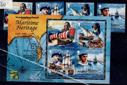 GIBLARTAR 1999 HISTORY OF SAILING MI No 871-4+BLOCK 35 MNH VF!! - Gibraltar