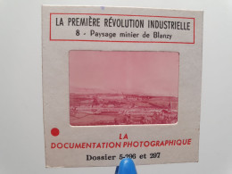 Photo Diapo Diapositive Slide 1ère Révolution Industrielle Paysage Minier MINES De BLANZY Gouache F. Bonhommé VOIR ZOOM - Diapositive