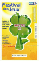 FRANCE LE FESTIVAL DES JEUX SERIE 51101 NEUF POUR COLLECTION - Lottery Tickets