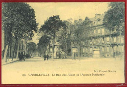 719 - CHARLEVILLE - LE BAS DES ALLEES ET L'AVENUE NATIONALE - Charleville