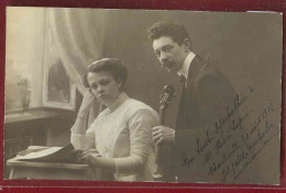 1084 - CHARLEVILLE - CARTE PHOTO ORCHESTRE IRIDE DIRIGEE PAR ALBERTO MANCINI (1912) - Charleville