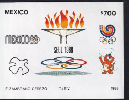 Mexico 1988 - Olympic Games Seoul 1988 Mnh** - Estate 1988: Seul