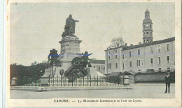 20357 - CAHORS - LE MONUMENT GAMBETTA ET LA TOUR DU LYCEE - Cahors