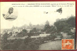 1473 - MORTAGNE - GRANDES FETES DE L'AVIATION - PILOTE AUBRUN - Mortagne Au Perche