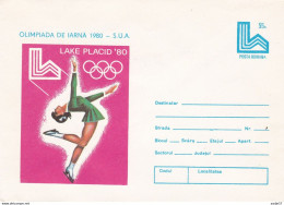 1980 0072/81 Roumanie Entier Postal Neuf - J.O Lake Placid 1980 "Patinage Dames" - Postal Stationery