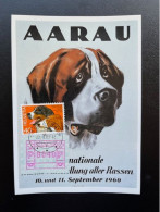 SWITZERLAND 1983 INT. DOG EXHIBITION AARAU MAXIMUM CARD 22-08-1983 SUISSE SCHWEIZ FRAMA ATM DOGS ANIMALS - Cartes-Maximum (CM)