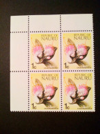 Timbre Neuf De Nauru :  Fleur Ekwanababae 1973 Bloc De 4 Timbres - Nauru