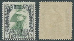 1924-29 LIBIA PITTORICA 5 CENT MNH ** - RA3 - Libya