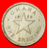 * GREAT BRITAIN: GHANA  1 SHILLING 1958 STAR DIES 1+A! · LOW START · NO RESERVE! - Ghana