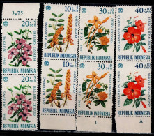 INDONESIA 1966 FLOWERS SET OF PAIR MI No 536-9 MNH VF!! - Autres & Non Classés