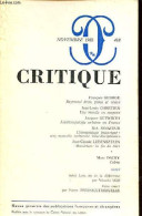 Critique N°438 Novembre 1983 - François George, Raymond Aron Prose Et Vérité - Jean Louis Chretien, Une Morale En Suspen - Autre Magazines