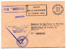 Frégate Lance-engins DUQUESNE - 3 Lettres 1969 1970 - Posta Marittima