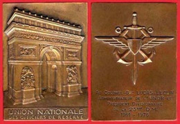 ** MEDAILLE  UNION  NATIONALE  Des  OFFICERS  De  RESERVE  1961 - 1976 ** - Francia