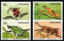 Zimbabwe 1988 MiNr. 374 - 377  Simbabwe Insects Bugs Beetles 4v MNH ** 7,00 € - Zimbabwe (1980-...)