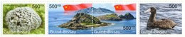 GUINE BISSAU 2012 4 STAMPS DIAOYU ISLANDS LANDSCAPES CHINA DUCKS FLOWERS FAUNA FLORA WILDLIFE Gb12804a - Guinea-Bissau