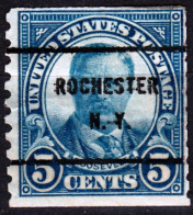 USA Precancels New York 1924 Sc602 5c Roosevelt. Coil. ROCHESTER / N.Y. Defect - Prematasellado