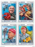 SIERRA LEONE 2017 4 STAMPS 20TH MEMORIAL ANNIVERSARY JACQUES YVES COUSTEAU Srl17501a - Sierra Leona (1961-...)