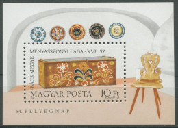 Ungarn 1981 Tag Der Briefmarke Truhen Block 151 A Postfrisch (C92582) - Blokken & Velletjes