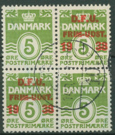 Dänemark 1933 Freimarken Wellenlinien 198 II + 243 ZD Gestempelt - Fiscale Zegels