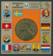 Paraguay 1977 80. Geburtstag Alfred Nobel Block 297 Postfrisch (C22638) - Paraguay