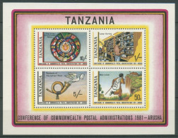 Tansania 1981 Postverwaltung Postläufer Posthorn Block 25 Postfrisch (C27387) - Tanzania (1964-...)