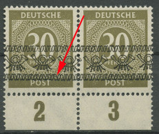 Bizone 1948 Bandaufdruck Aufdruckfehler Platte 63 Ib P UR AF PI Paar Postfrisch - Mint