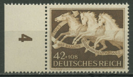 Deutsches Reich 1942 Galopprennen Das Braune Band 815 Rand Links Postfrisch - Ungebraucht