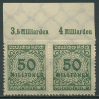 Deutsches Reich 1923 Korbdeckel Platten-Oberrand 321 BP OR A Paar Mit Falz - Ongebruikt