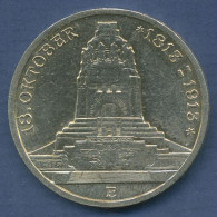 Sachsen 3 Mark 1913 E, 100 J. Völkerschlacht Bei Leipzig, J 140 Vz/st (m6233) - 2, 3 & 5 Mark Silver