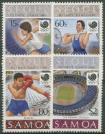 Samoa 1988 Olympische Sommerspiele Seoul 645/48 Postfrisch - Samoa (Staat)