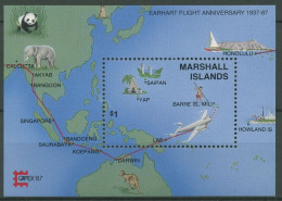 Marshall-Inseln 1987 A. Earharts Flug Um Die Welt Block 3 Postfrisch (C73025) - Marshall