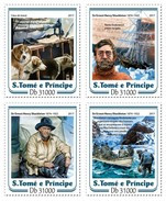 SAO TOME E PRINCIPE 2017 4 STAMPS ERNEST HENRY SHACKLETON POLAR EXPLORERS EXPLORATEURS EXPLORADORES St17216a - Sao Tomé E Principe