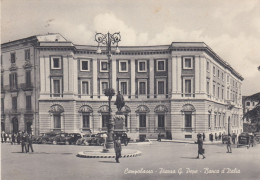 CARTOLINA  CAMPOBASSO MOLISE PIAZZA G. PEPE BANCA D' ITALIA VIAGGIATA 1954  Y9 - Campobasso