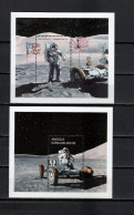 Angola 1999 Space, Apollo 17, Moon Rover Set Of 2 S/s MNH - Afrika