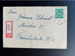 GERMANY 1947 REGISTERED LETTER AMSDORF TO MUNCHEN 14-01-1947 DEUTSCHLAND EINSCHREIBEN - Covers & Documents