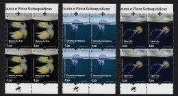 PORTUGAL /AZORES /MADEIRA - EUROPA-CEPT 2024 -"UNDERWATER FLORA And FAUNA".-  TRES BLOQUES De 4 V. - N - 2024