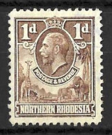 NORTHERN RHODESIA....KING GEORGE..V...(1910-36..).....1d.......SG2.......MH......... - Rhodésie Du Nord (...-1963)