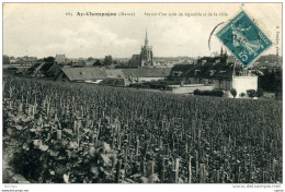 ASPECT D'UN COIN DU VIGNOBLE  ET DE LA VILLE - Ay En Champagne