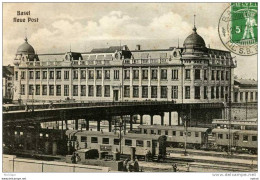 SUISSE  BASEL NEUE POST  GARE  AVEC TRAINS    TB ETAT - Bâle