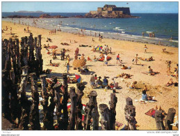 CPM  35 ST  MALO LES BRISES LAMES DE LA PLAGE  DU SILON TB ETAT - Saint Malo